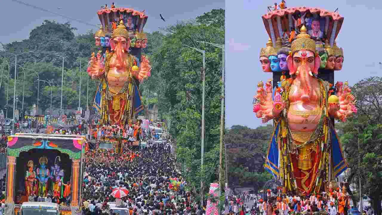 Ganesh Immersion in Hyderabad: కన్నుల పండుగగా గణేష్ నిమజ్జనాలు