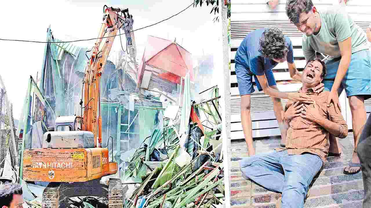 HYD : 24 ఇళ్లు నేలమట్టం