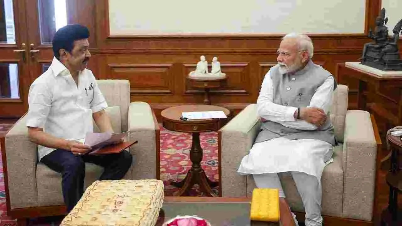 MK Stalin Meets Modi: మోదీతో ఎంకే స్టాలిన్ 45 నిమిషాలు భేటీ