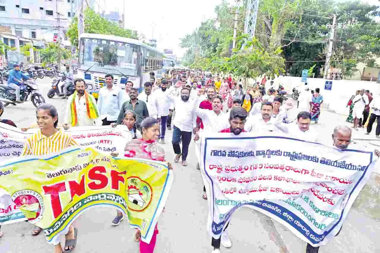 ఫీజు బకాయిలను వెంటనే విడుదల చేయాలి 