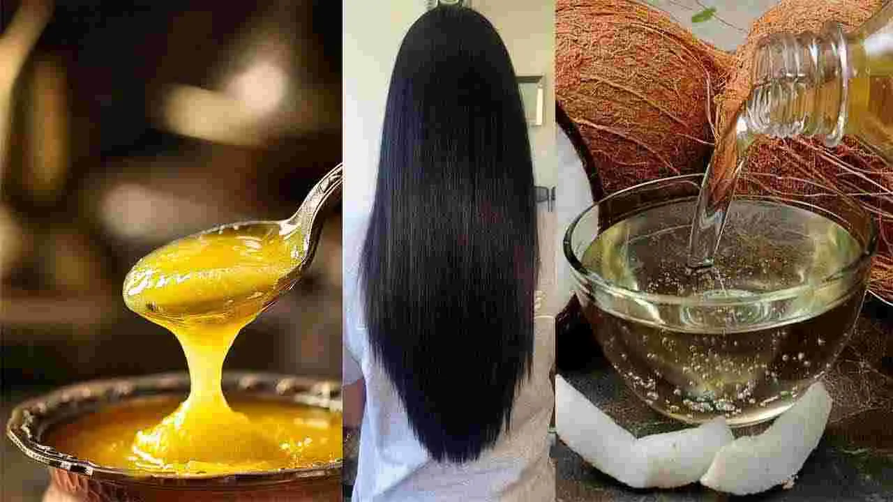 Coconut Oil Vs Ghee: కొబ్బరి నూనె లేదా నెయ్యి.. జుట్టు పెరుగుదలకు ఏది  మంచిదంటే..