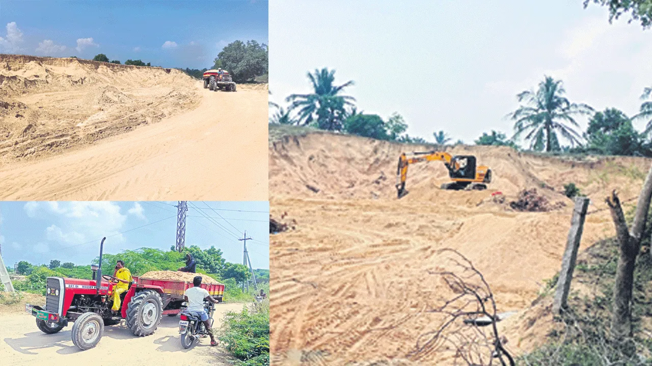 అధికారులకు కనిపించని ఇసుక అక్రమ తవ్వకాలు, రవాణా