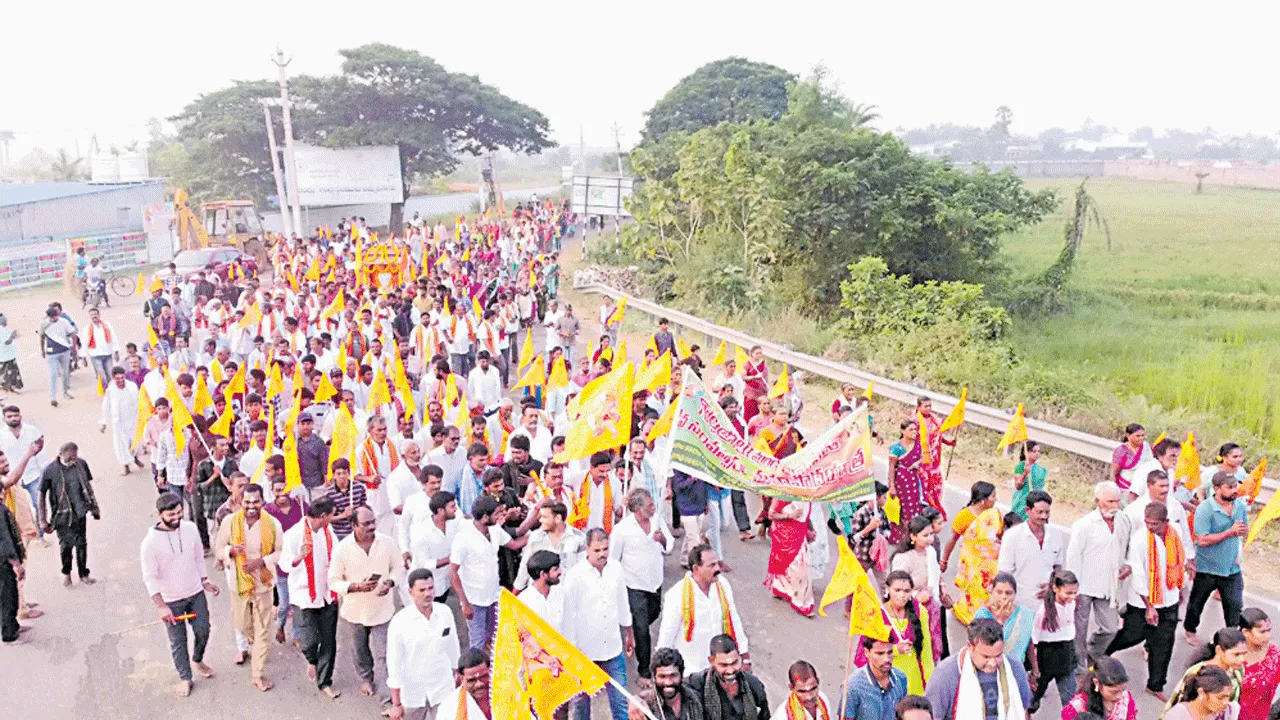 సత్యదేవుని సన్నిధికి పాదయాత్ర