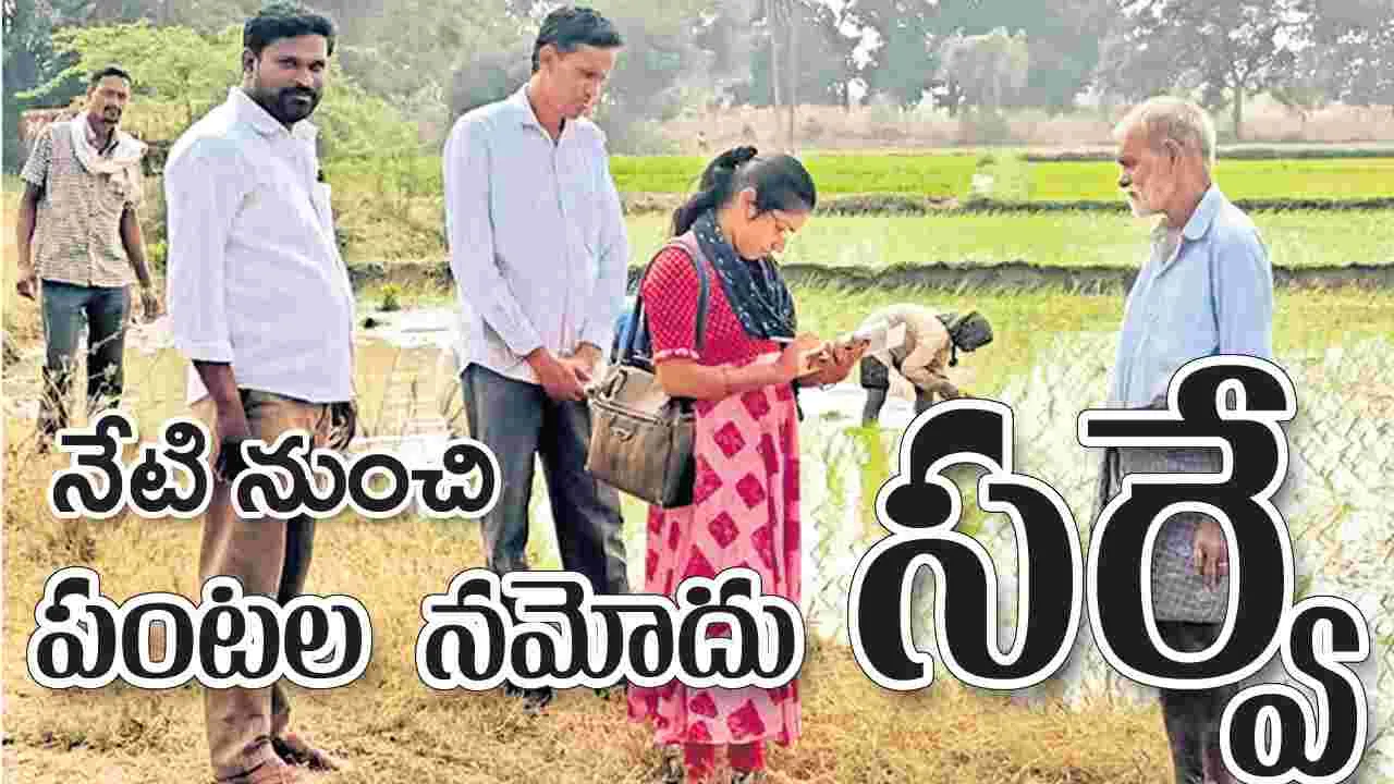 నేటి నుంచి పంటల నమోదు సర్వే