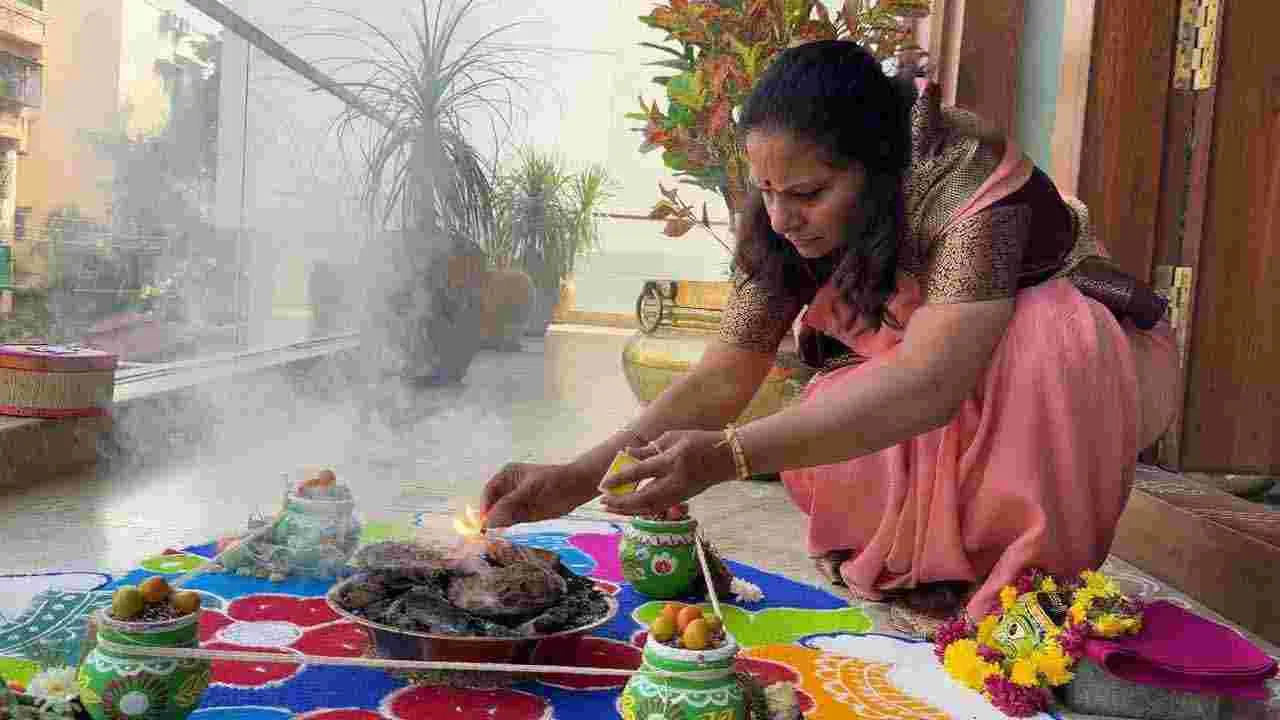 సంక్రాంతి వేడుకలను ఘనంగా జరుపుకున్న బీఆర్ఎస్ ఎమ్మెల్సీ కల్వకుంట్ల కవిత 