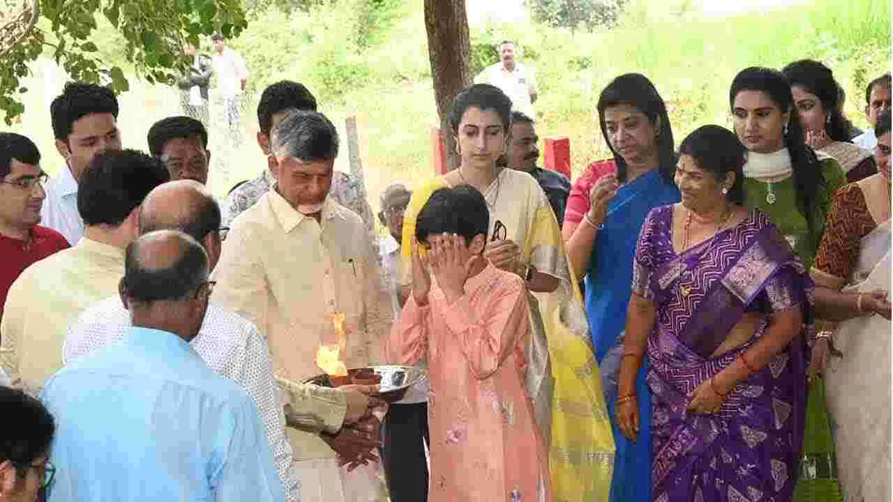 నాగాలమ్మ గుడిలో సీఎం చంద్రబాబు ప్రత్యేక పూజలు..