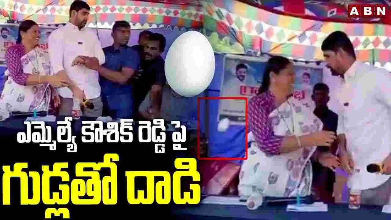 ఎమ్మెల్యేపై కోడిగుడ్లు, టమాటాలతో దాడి..