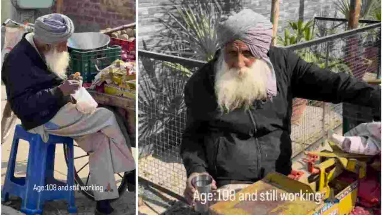 108 year old street vendor: వావ్.. ఈ పెద్దాయన నిజంగా గ్రేట్.. 108 ఏళ్ల వయసులో కూడా..