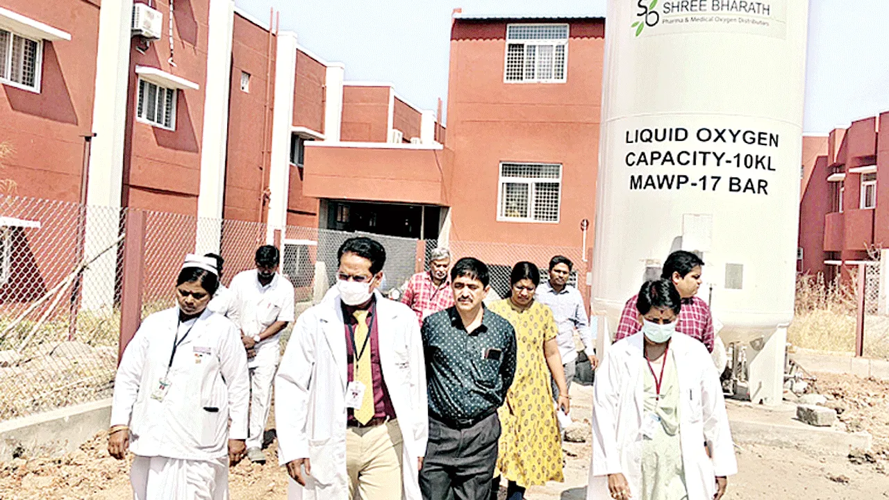 ఆక్సిజన పైపులైన పనులు వేగవంతం