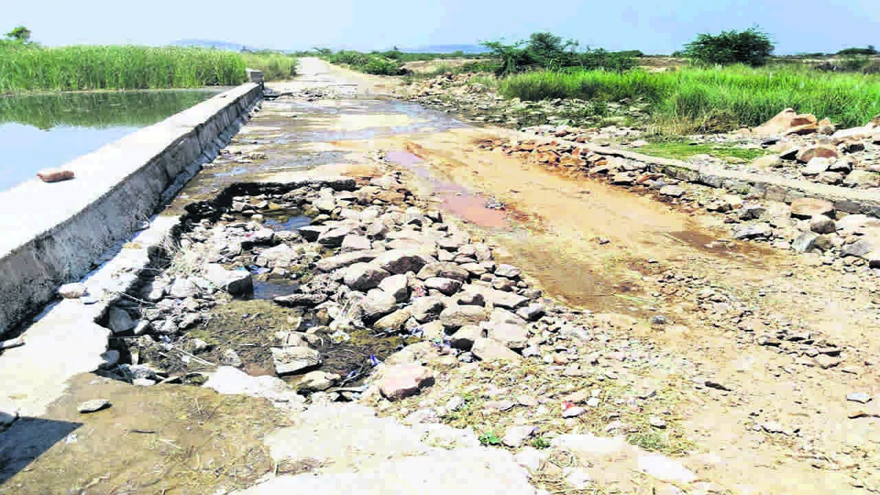 CHECK DAM: శిథిలమైన చెక్‌డ్యాంలు