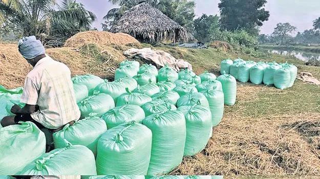 ఆగిన ధాన్యం కొనుగోళ్లు