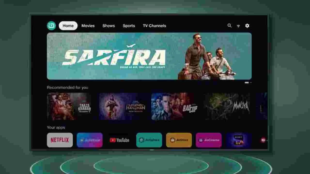 Système d'exploitation Smart TV à partir de Reliance Jio