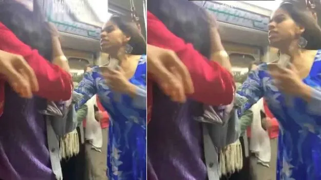 Viral Video: మీరు గొడవపడ్డానికి మెట్రో రైలే దొరికిందా మహా తల్లులు..