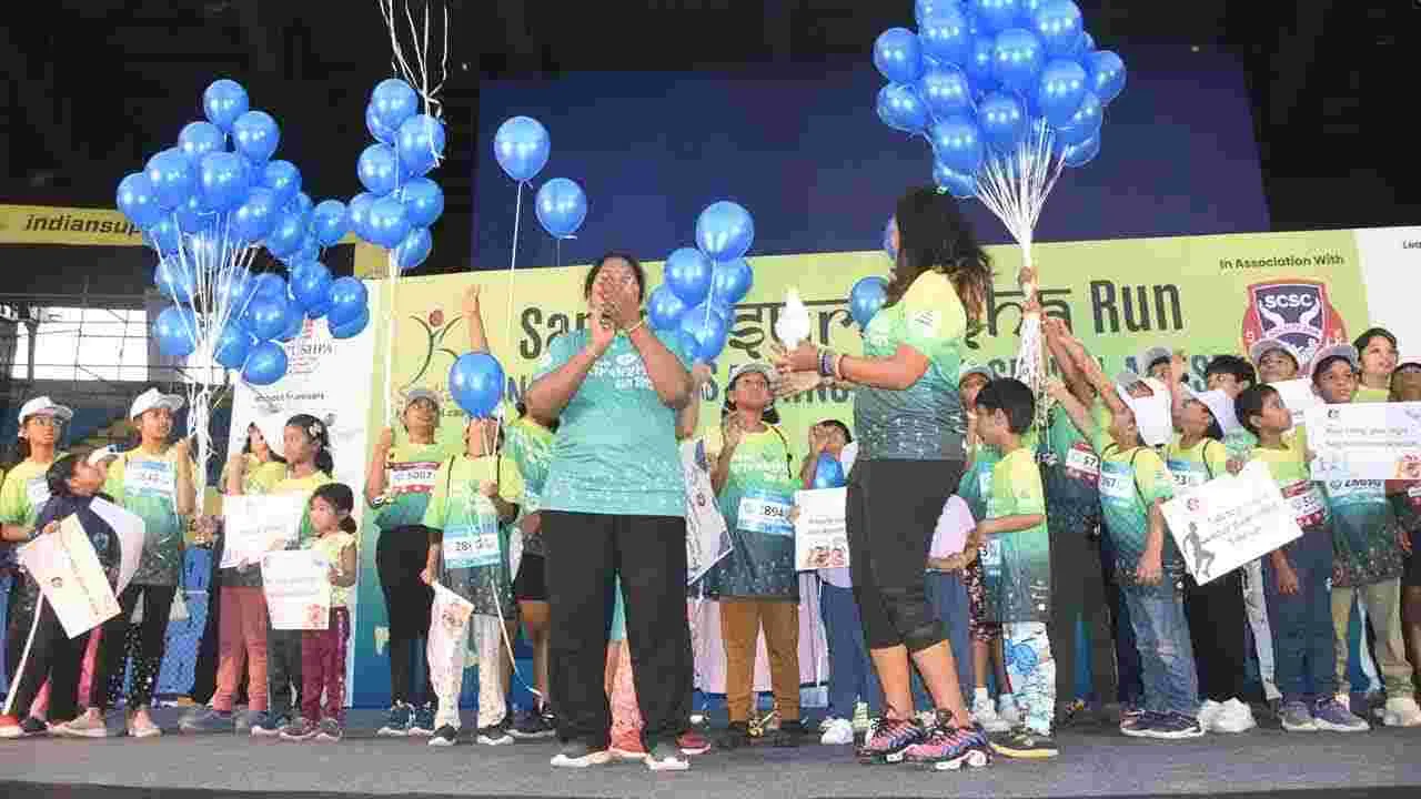 Sankalpa Suraksha Run: గచ్చిబౌలిలో ఉత్సాహంగా సంకల్ప సురక్ష రన్ 