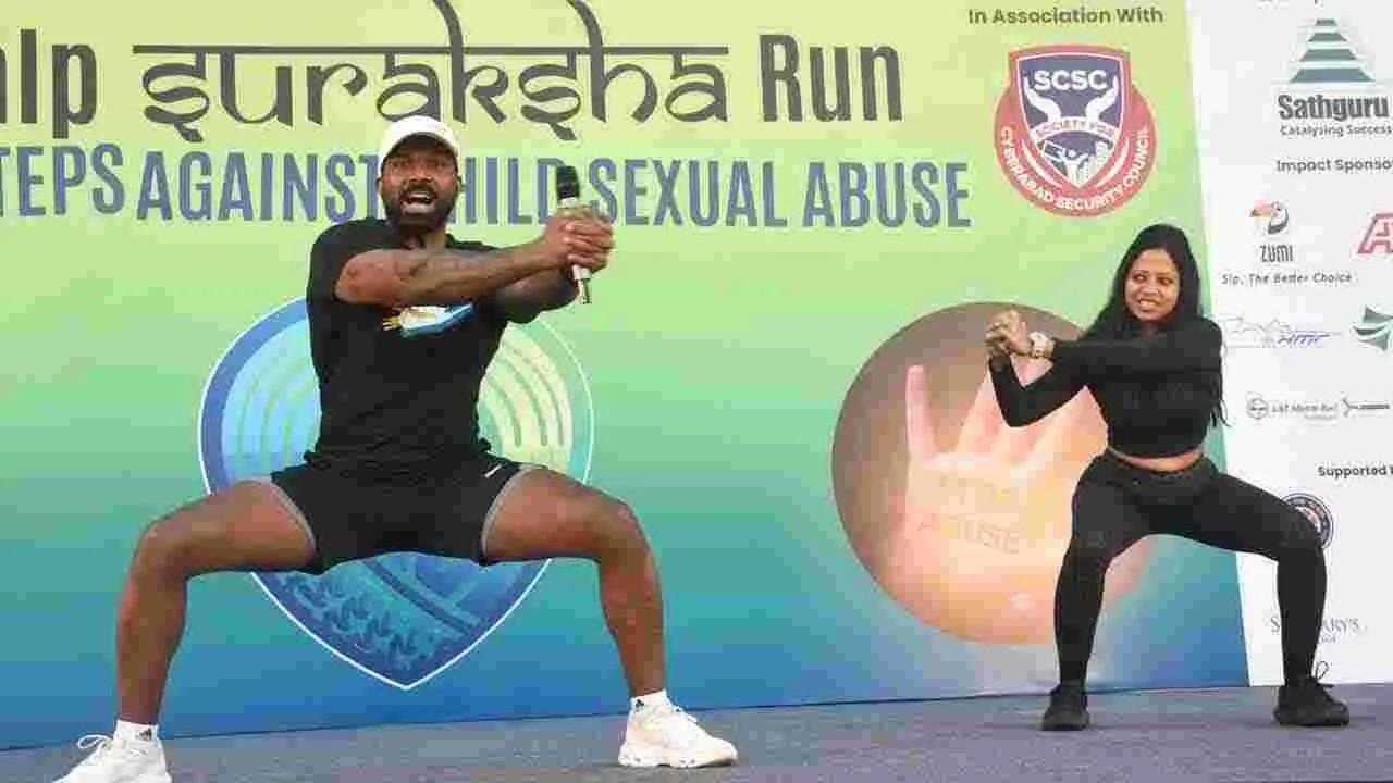 Sankalpa Suraksha Run: గచ్చిబౌలిలో ఉత్సాహంగా సంకల్ప సురక్ష రన్ 