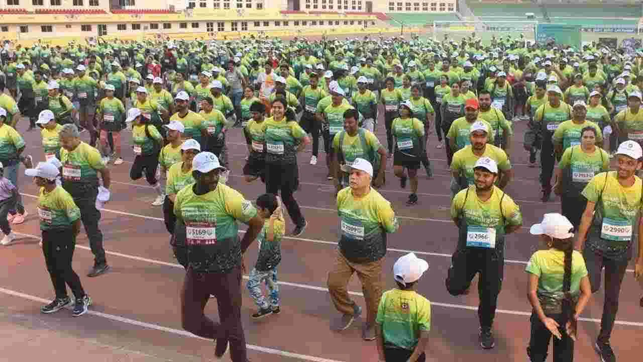 Sankalpa Suraksha Run: గచ్చిబౌలిలో ఉత్సాహంగా సంకల్ప సురక్ష రన్ 