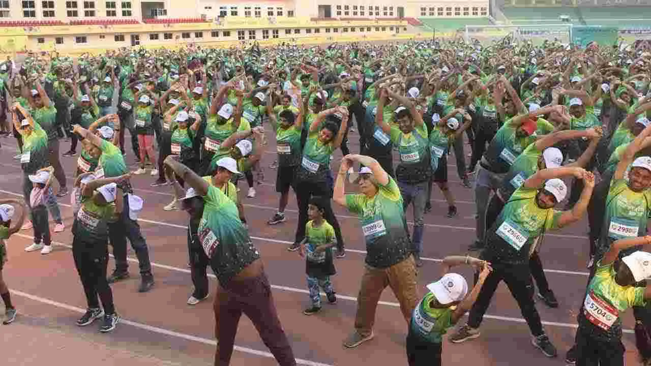 Sankalpa Suraksha Run: గచ్చిబౌలిలో ఉత్సాహంగా సంకల్ప సురక్ష రన్ 