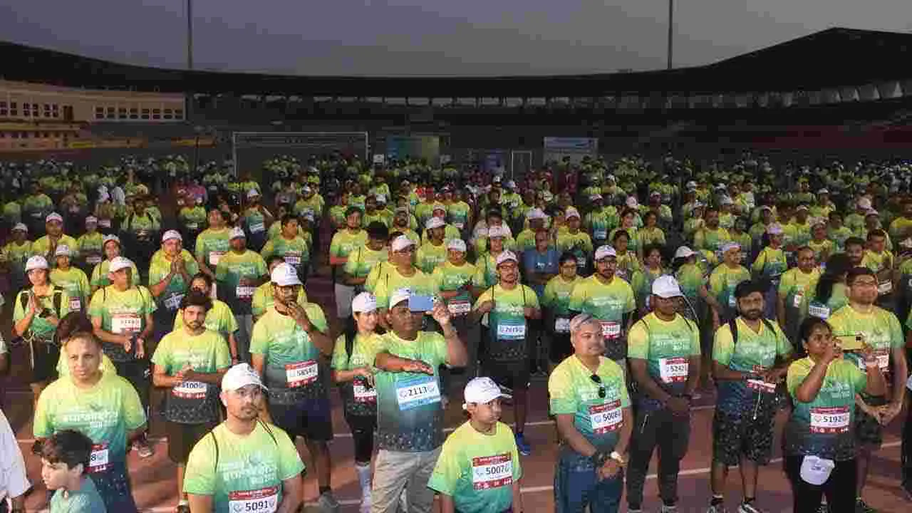 Sankalpa Suraksha Run: గచ్చిబౌలిలో ఉత్సాహంగా సంకల్ప సురక్ష రన్ 
