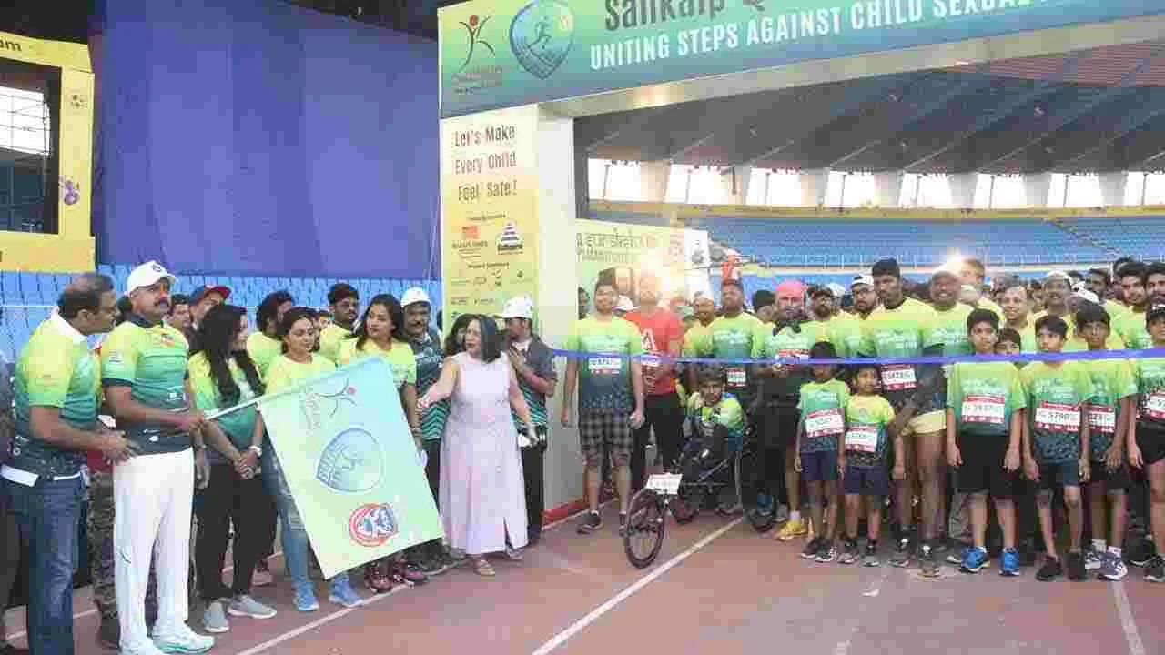 Sankalpa Suraksha Run: గచ్చిబౌలిలో ఉత్సాహంగా సంకల్ప సురక్ష రన్ 