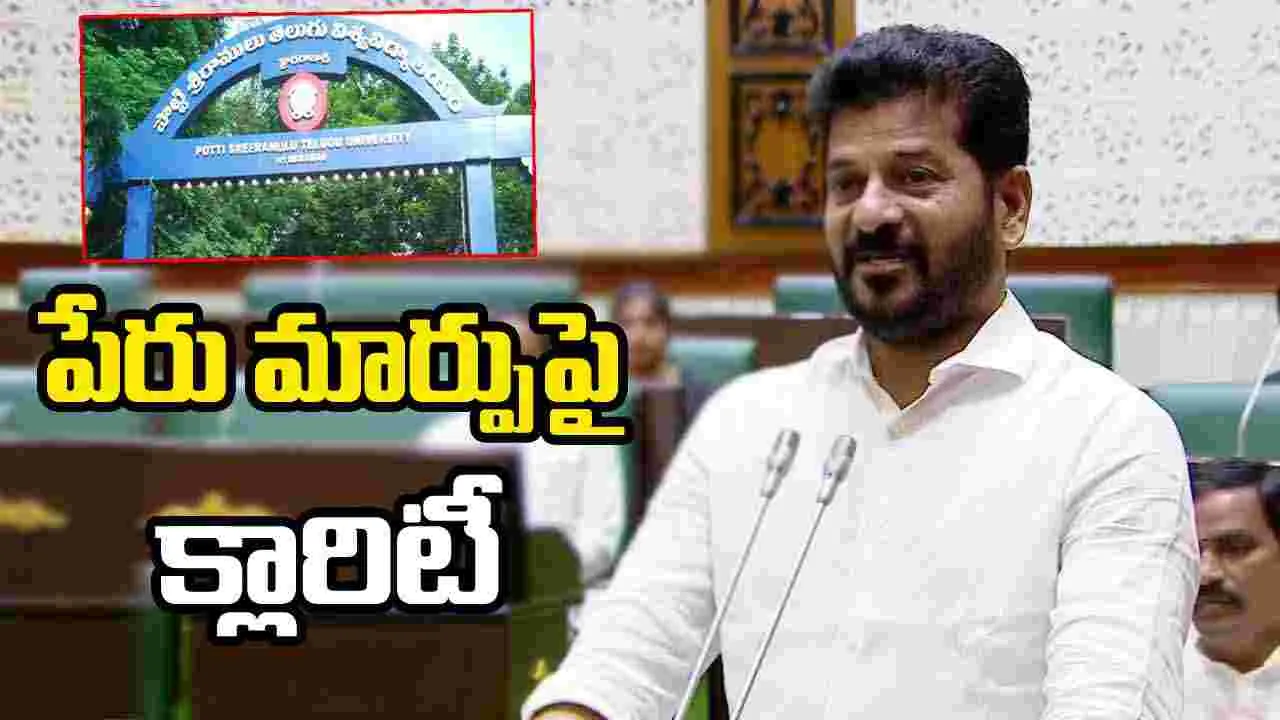 Telangana universities renamed: వర్సిటీ పేరు మార్పు ఎవరికీ వ్యతిరేకం కాదు.. రేవంత్ స్పష్టత