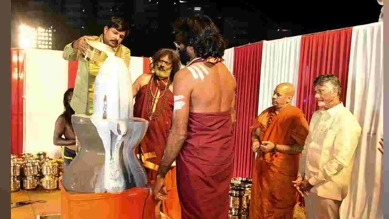 Maha Shivaratri: నంబూరులో శివరాత్రి వేడుకల్లో సీఎం చంద్రబాబు