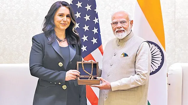 PM Modi: ప్రధాని మోదీతో తులసి గబ్బార్డ్‌ భేటీ 