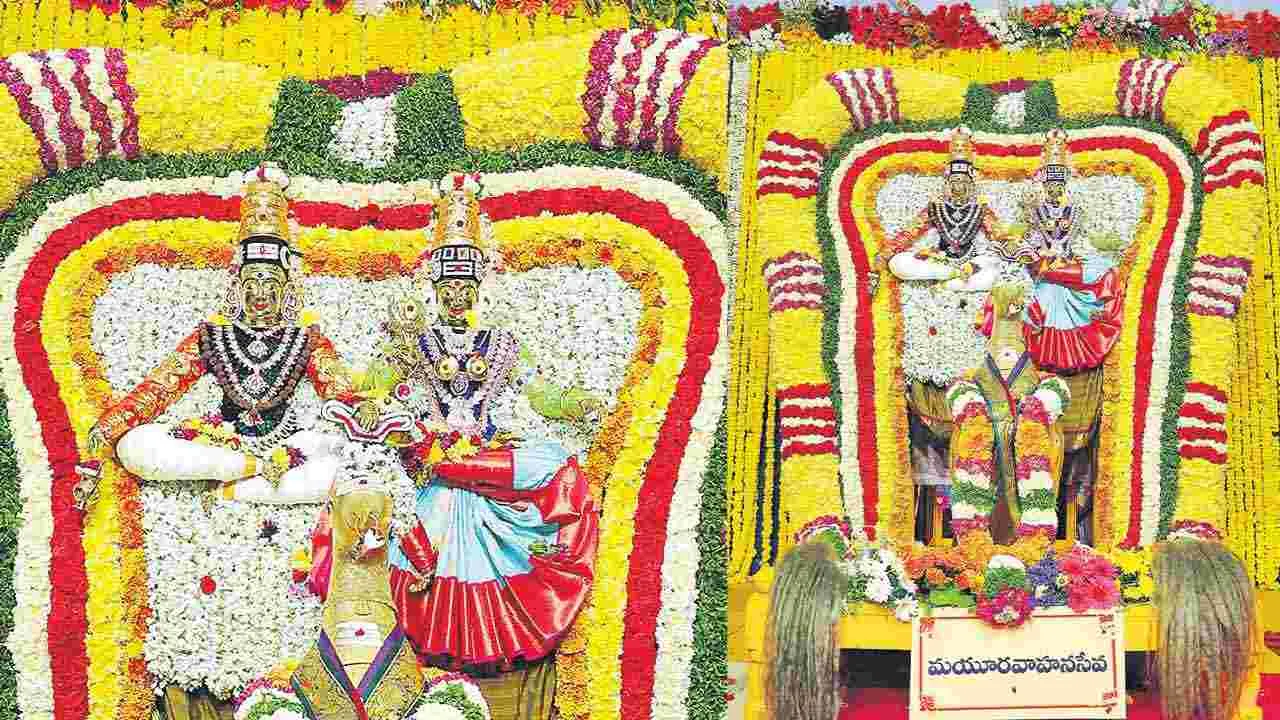 Srisailam: మయూర వాహనంపై మల్లన్న విహారం