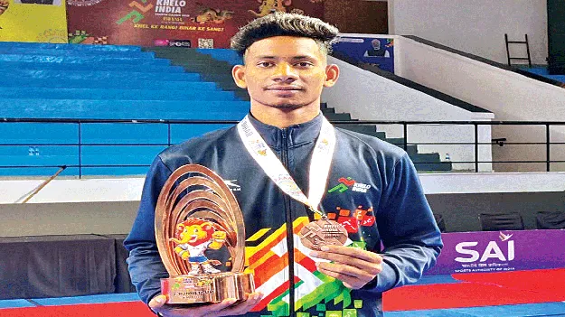 ఖేలో ఇండియా పోటీల్లో మణికంఠ ప్రతిభ