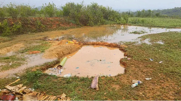 నీటికుంటలో పడి ముగ్గురు చిన్నారుల మృతి