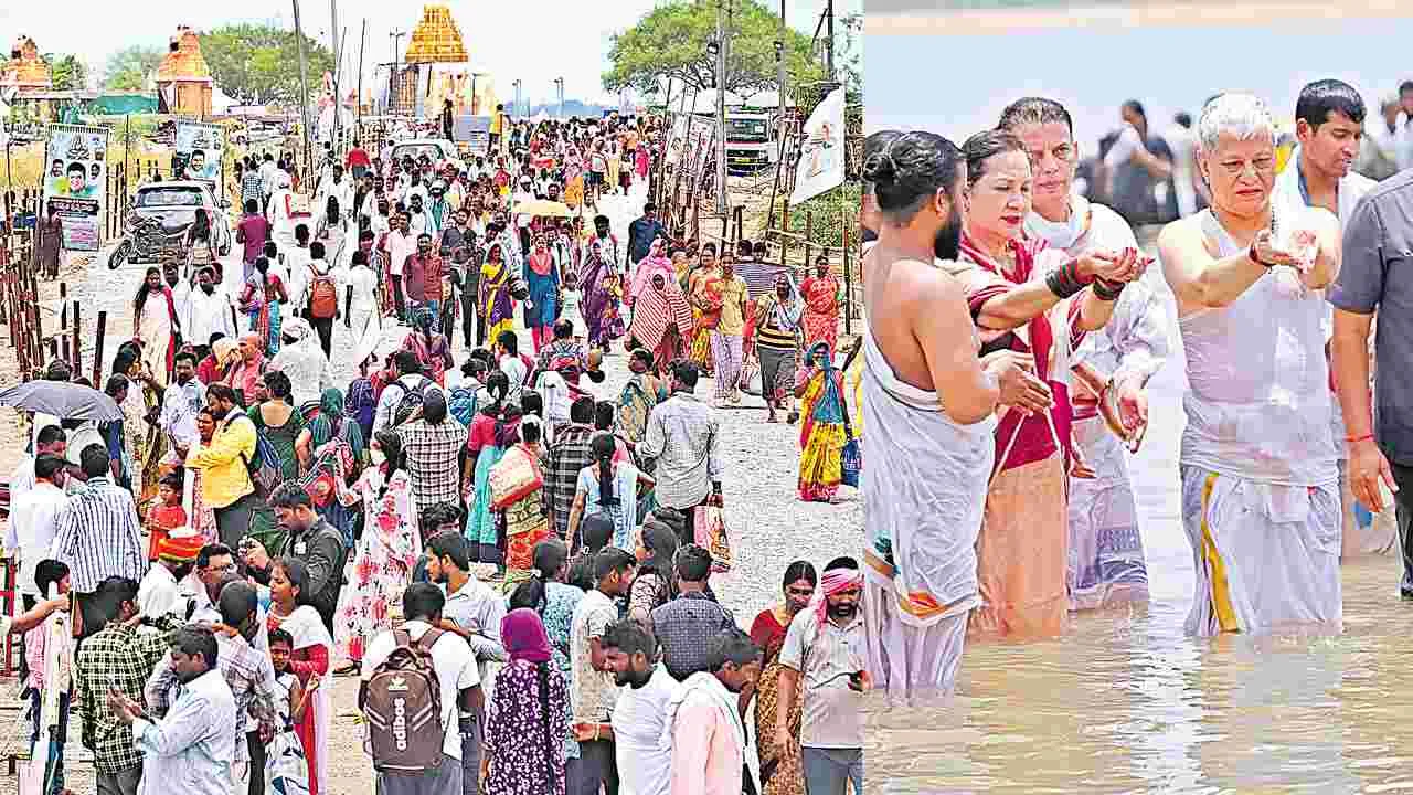 Pushkaralu: కాళేశ్వరంలో భక్తుల అరిగోస