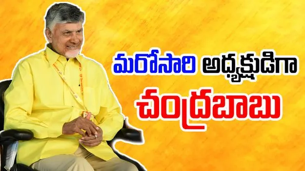 TDP Mahanadu: మరోసారి టీడీపీ జాతీయ అధ్యక్షుడిగా చంద్రబాబు