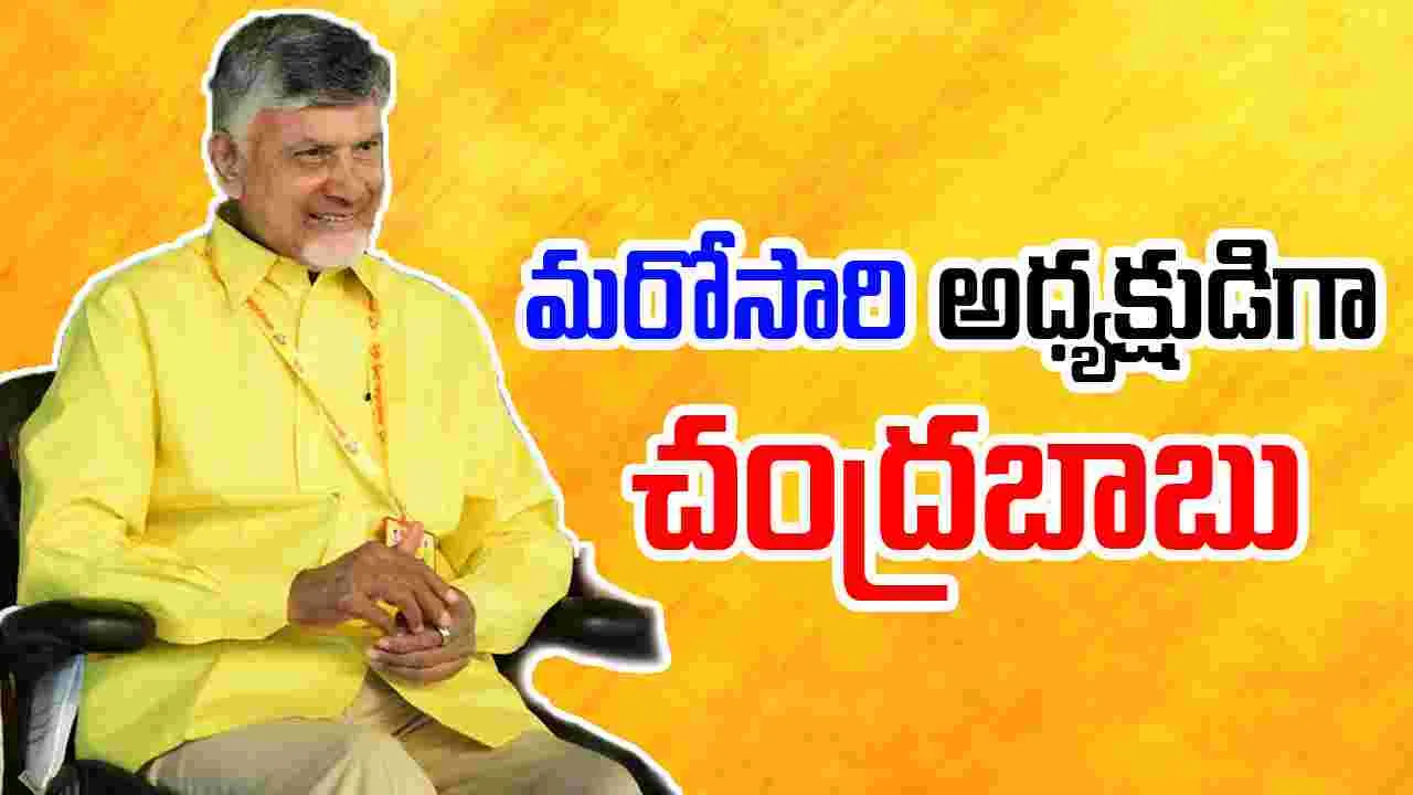 TDP Mahanadu: మరోసారి టీడీపీ జాతీయ అధ్యక్షుడిగా చంద్రబాబు