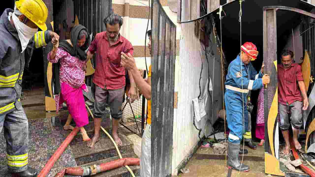 మూడంతస్థుల భవనంలో భారీ అగ్నిప్రమాదం