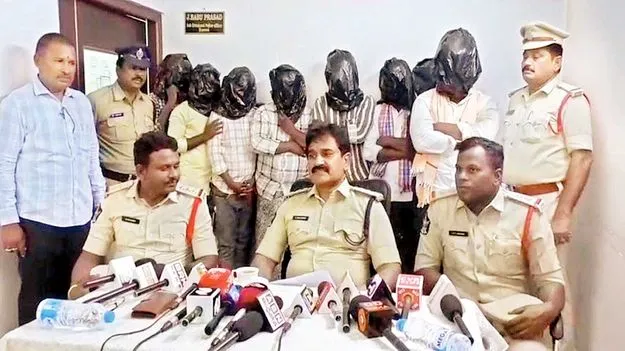 హత్య కేసులో ఎనిమిది మంది అరెస్టు 