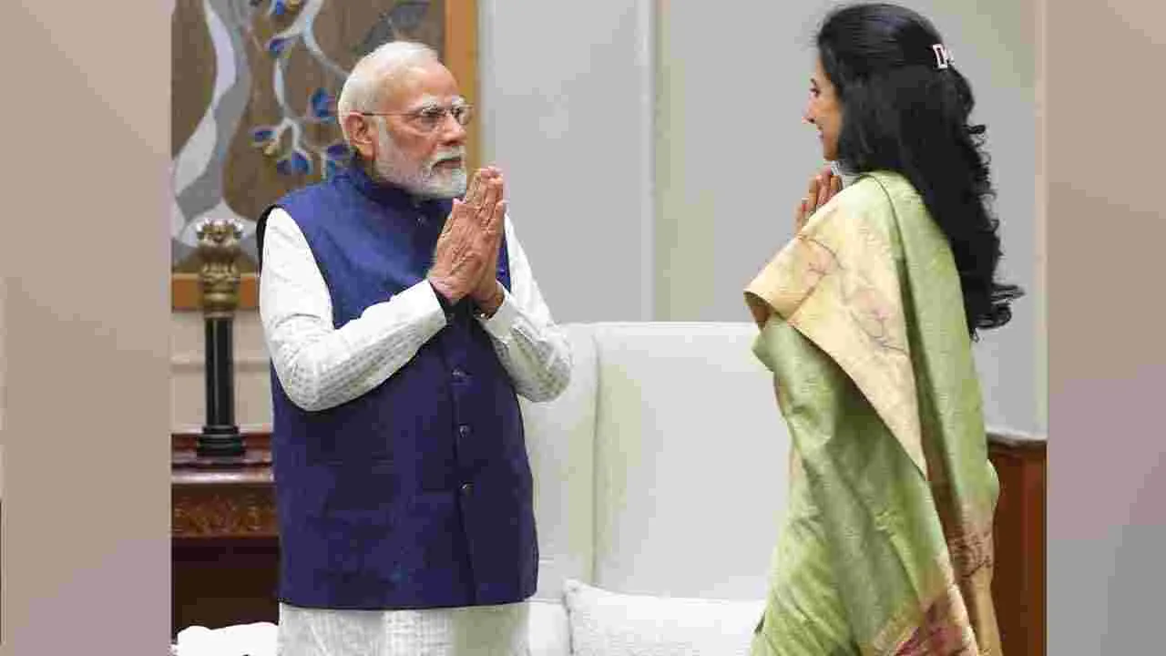 ప్రధాని నరేంద్రమోదీతో  ఏపీ మంత్రి నారా లోకేష్ భేటీ 