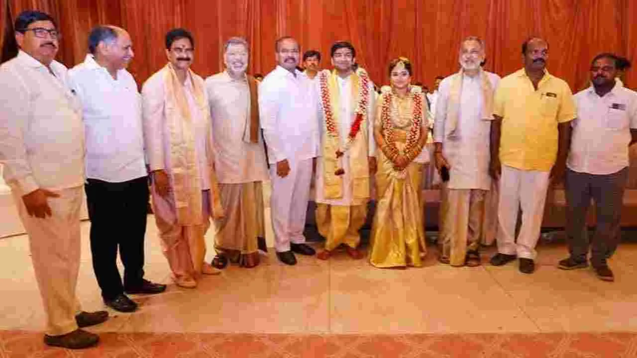 ఘనంగా దేవినేని ఉమామహేశ్వరరావు కుమారుడి వివాహ వేడుక.. పాల్గొన్న ప్రముఖులు