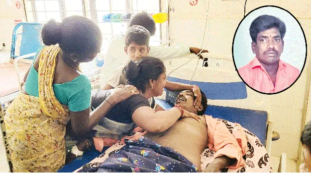లారీ ఢీకొనడంతో కూలీ మృతి