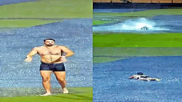 Tim David Swims: టిమ్‌..స్టేడియంలో స్విమ్‌