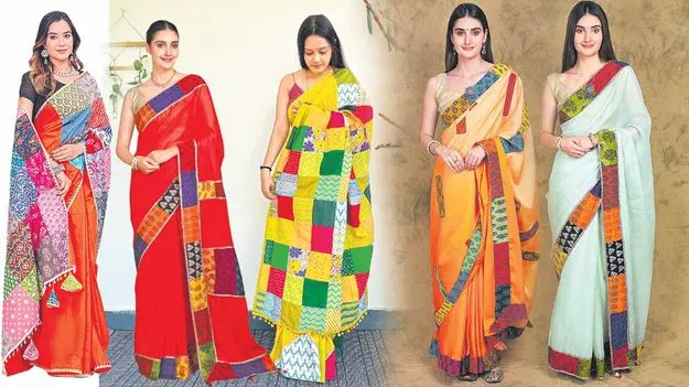 Cotton Sarees: పసందైన ప్యాచ్‌ వర్క్‌