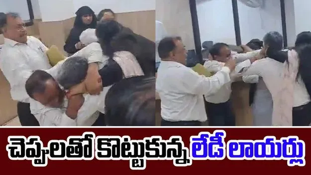 Viral Video: పాపం.. ఈ లాయర్లకు ఎంత కష్టం వచ్చింది.. అందరి ముందు కొట్టుకున్నారు..