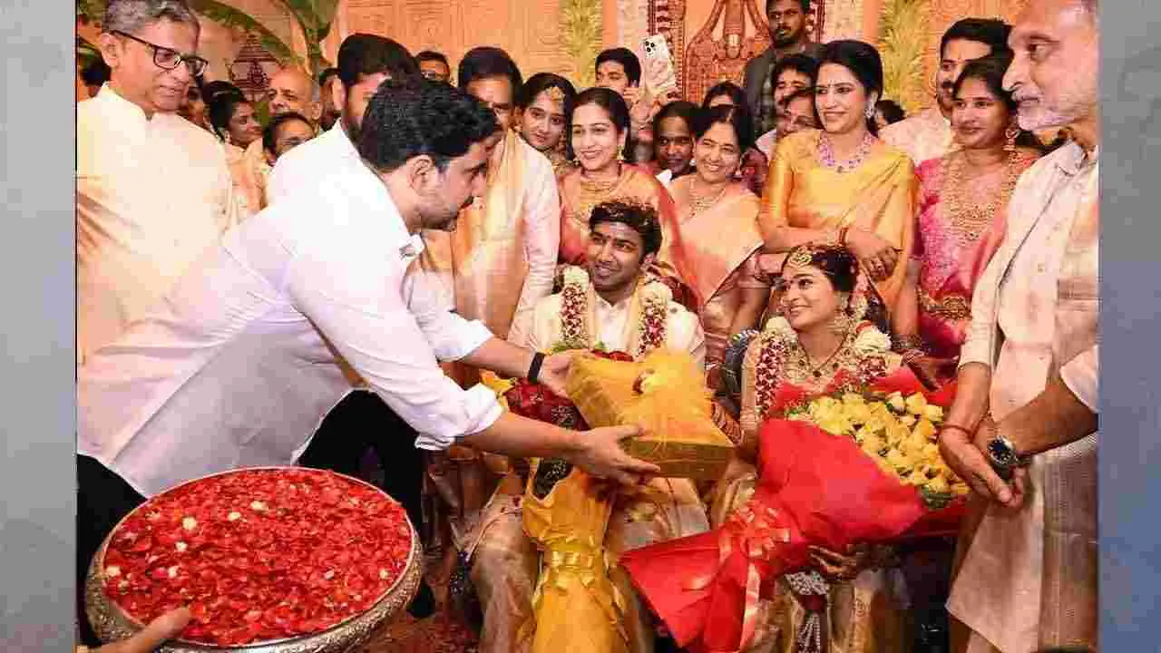 ఘనంగా దేవినేని ఉమామహేశ్వరరావు కుమారుడి వివాహ వేడుక.. పాల్గొన్న ప్రముఖులు