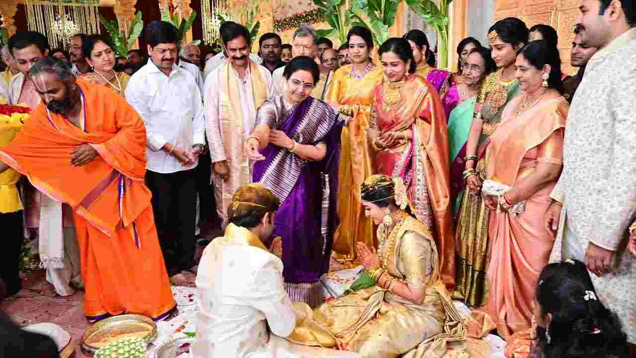 ఘనంగా దేవినేని ఉమామహేశ్వరరావు కుమారుడి వివాహ వేడుక.. పాల్గొన్న ప్రముఖులు