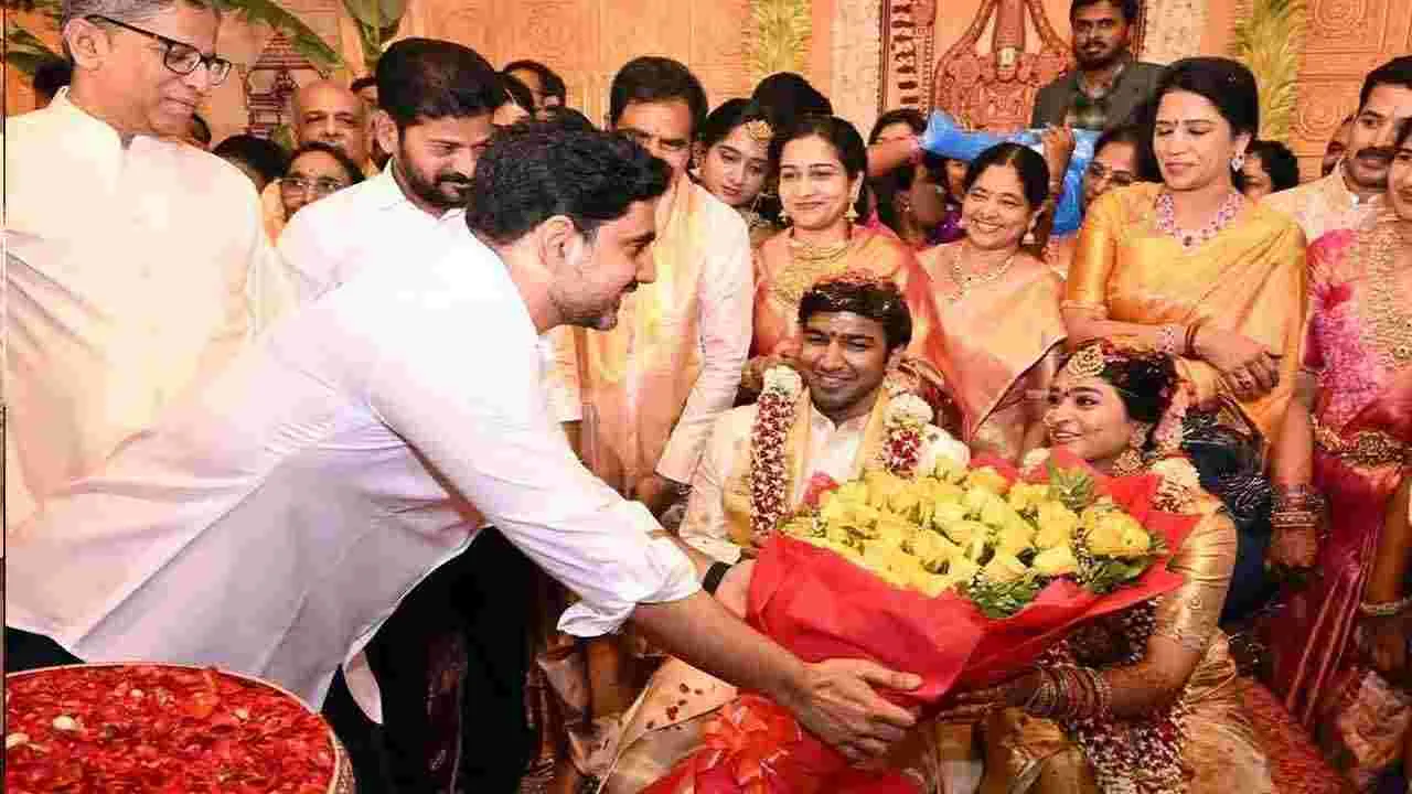 ఘనంగా దేవినేని ఉమామహేశ్వరరావు కుమారుడి వివాహ వేడుక.. పాల్గొన్న ప్రముఖులు