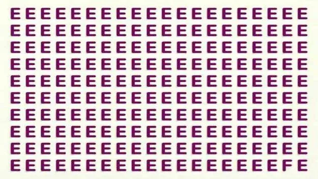 Optical Illusion Test: మీ కళ్లకు రియల్ టెస్ట్.. Eల మధ్యనున్న Fను 5 సెకెన్లలో కనిపెట్టండి