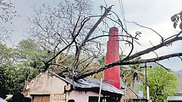 మారేడుమిల్లిలో భారీ వర్షం