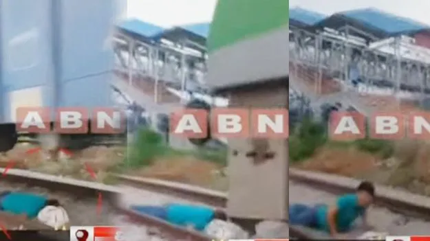 Timmapur Railway Station: పట్టాలు దాటుతుండగా ఊహించని ఘటన