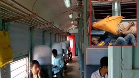 Train Funny Video: ఇతడి తెలివికి హ్యాట్సాప్ చెప్పాల్సిందే.. సింగిల్ సీటునే స్లీపర్‌గా మార్చేశాడుగా.. 