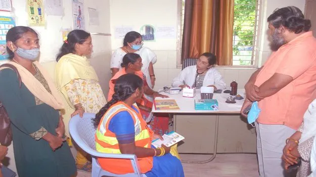 మున్సిపల్‌ కార్మికులకు వైద్య పరీక్షలు