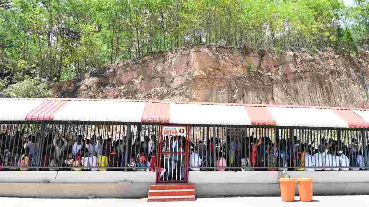  తిరుమల శ్రీవారి దర్శనానికి పోటెత్తిన భక్తులు..