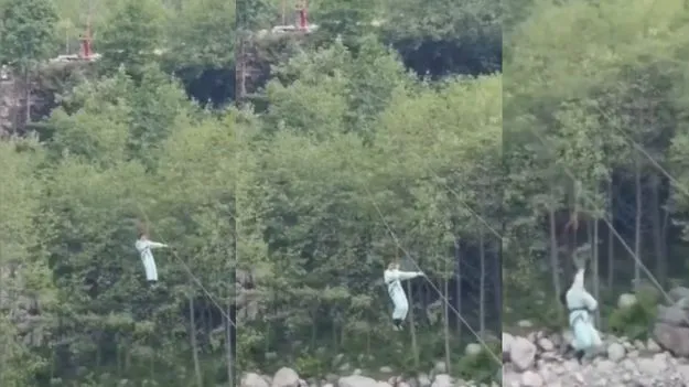 Maharashtra: జిప్‌లైన్ తెగడంతో 30 అడుగుల ఎత్తు నుంచి కింద పడ్డ బాలిక.. షాకింగ్ వీడియో వైరల్ 